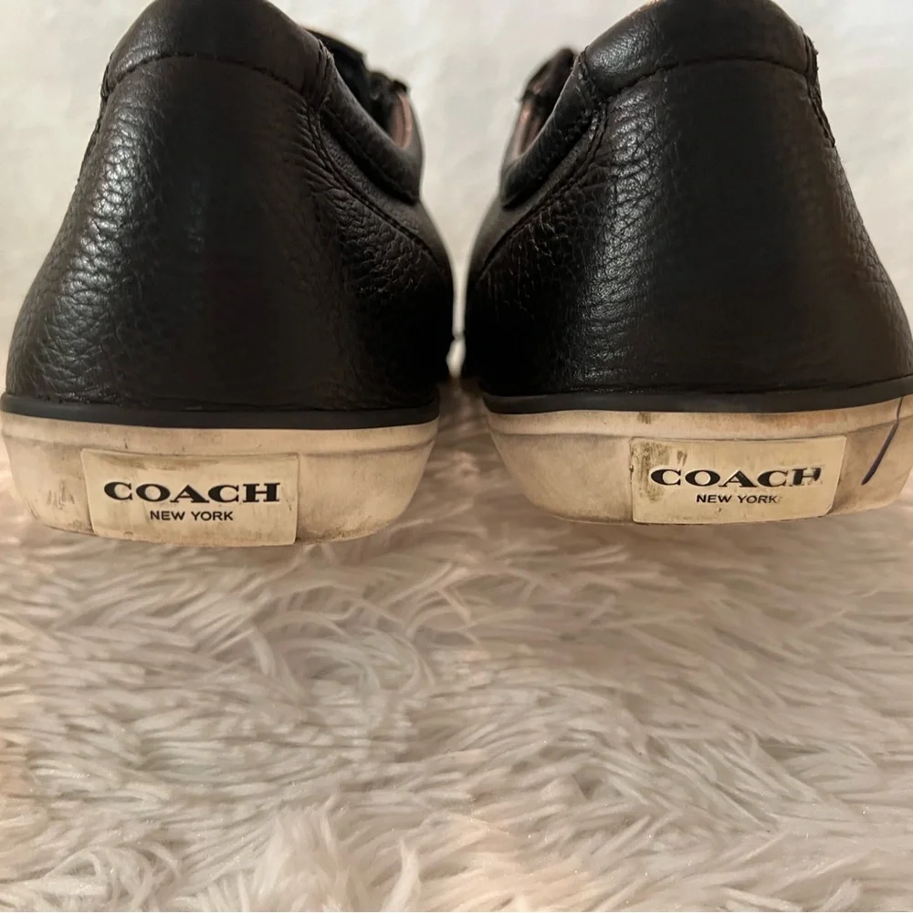 Coach Porter Lo Top Leather Signature Logo Sneakers - Picture 8 of 12